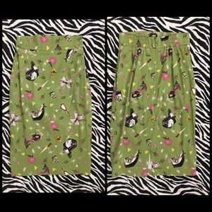 Laura Byrnes Poison Apple Pencil Skirt